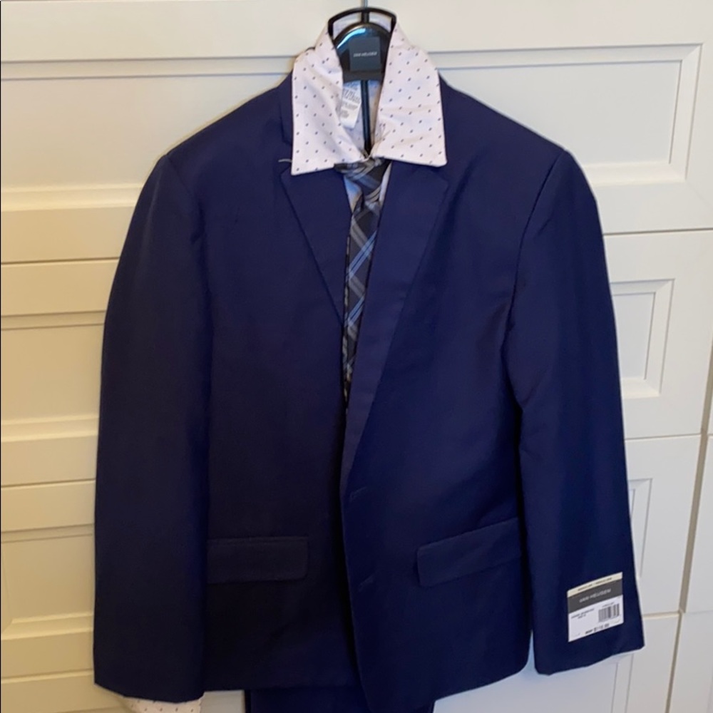 4 piece set blue suit